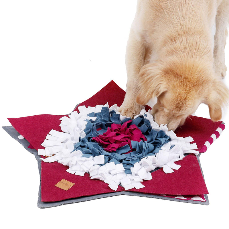 PETTOM Dog Snuffle Mat Interactive Pet Rabbit Dog Puzzle Mat Large, Brain Training Snuffle Mat for Puppies Dog Boredom Breaker and Birthday Present Red - PawsPlanet Australia