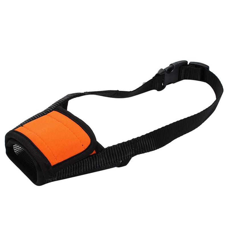 Muzzles for dogs, soft nylon muzzle to keep dogs from biting, barking and chewing, adjustable loop for small, medium and large dogs, orange XL - PawsPlanet Australia