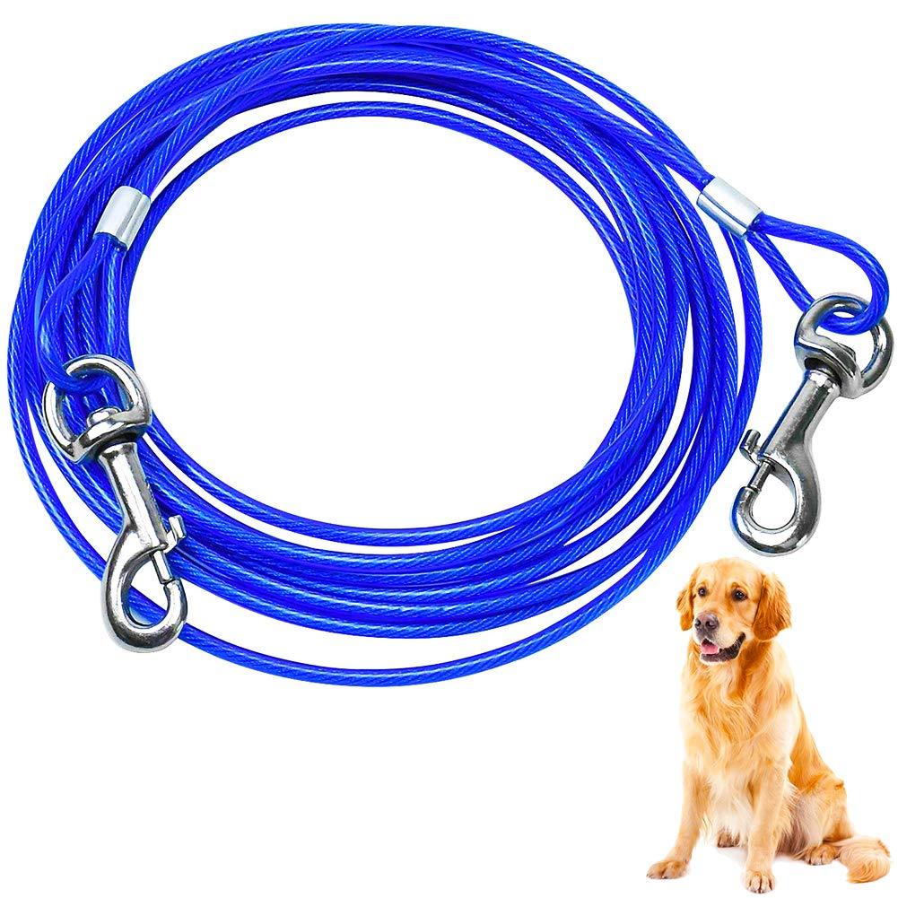 BESTZY Metal Double Dog Leash 2 Way Iron Chain Leash Coupler Twin Pet For Two Pet Dogs Walking Leash Safety Chain,For Walking Training - PawsPlanet Australia