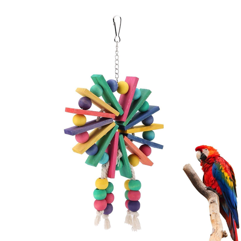 Bird Parakeet Toys, Hanging Toy Parrot Swing Ferris Wheel Chewing Toy Sunflower Toy Climbing Ladder Rotating Ladder Suitable for All Kinds of Medium and Small Parrots - PawsPlanet Australia