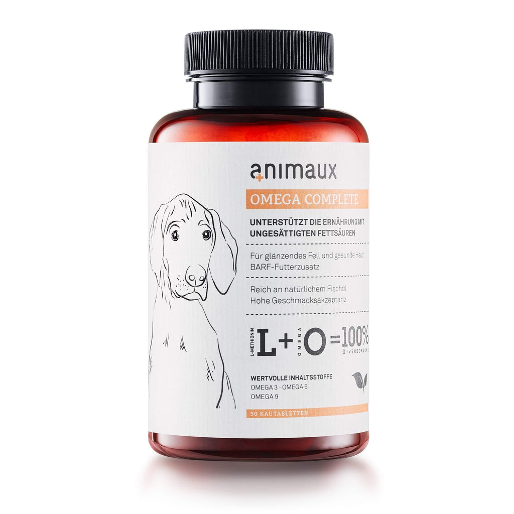 animaux - omega complete fish oil tablets for dogs I Essential omega 3,6 & 9 fatty acids to support metabolism, bone structure & cardiovascular system I BARF supplement with salmon oil for skin & coat - PawsPlanet Australia