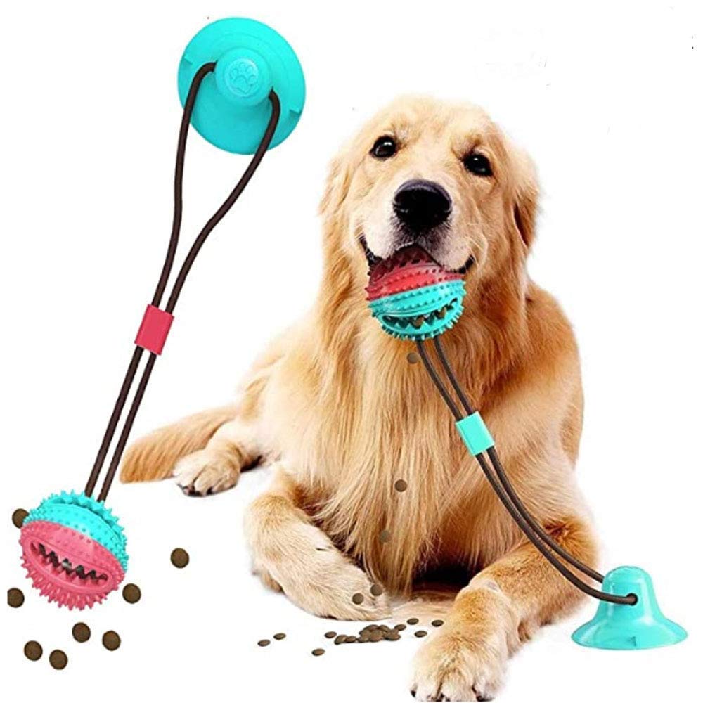 Pet Bite Toy Multifunction Pet Molar Bite Toy,Pet Supplies with Suction Cup Teeth Cleaning,Durable Dog Tug Rope Ball Toy with Suction Cup Pet Molar Bite Toy - PawsPlanet Australia