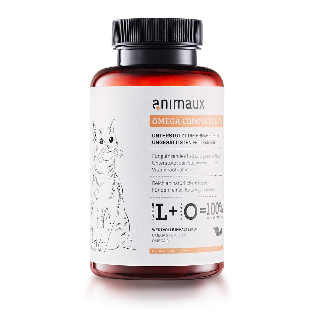 animaux - omega complete for cats fish oil tablets I Essential Omega 3,6 & 9 fatty acids to support metabolism, bone structure & cardiovascular system I BARF supplement with salmon oil for skin & coat - PawsPlanet Australia