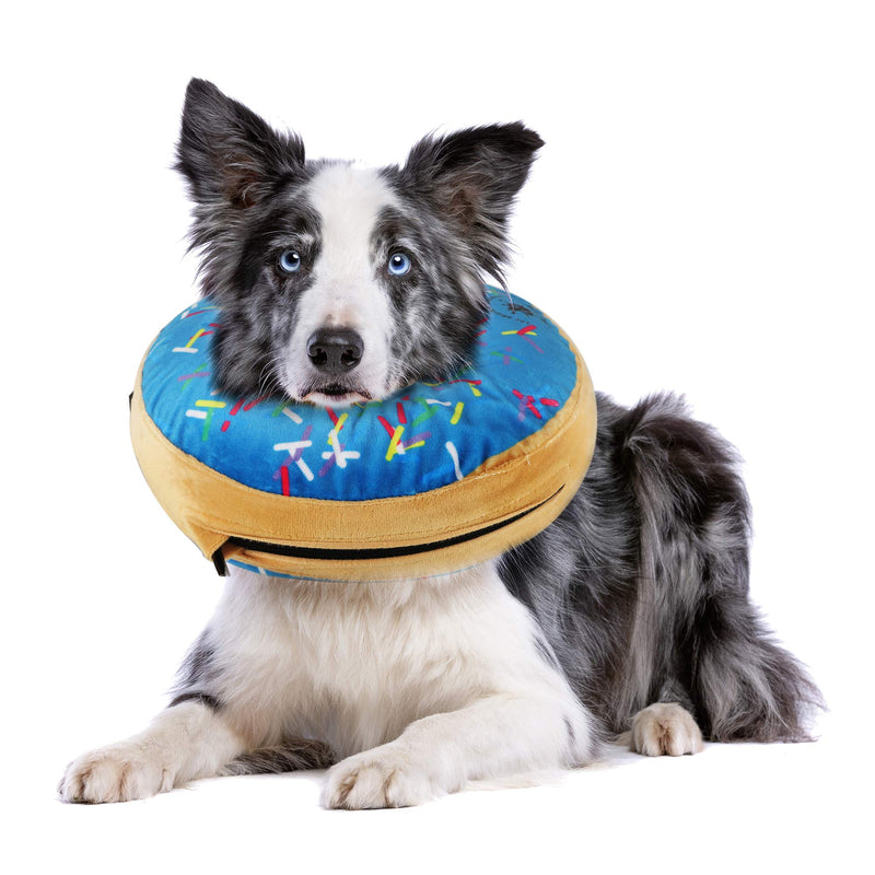Inflatable Dog Collar | Great Alternative to a Dog Cone or a Dog Cone Collar | Our Super Comfy Dog Doughnuts Make Excellent Recovery Collars For Dogs | Suitable for Small Dogs (Blue) Blue - PawsPlanet Australia