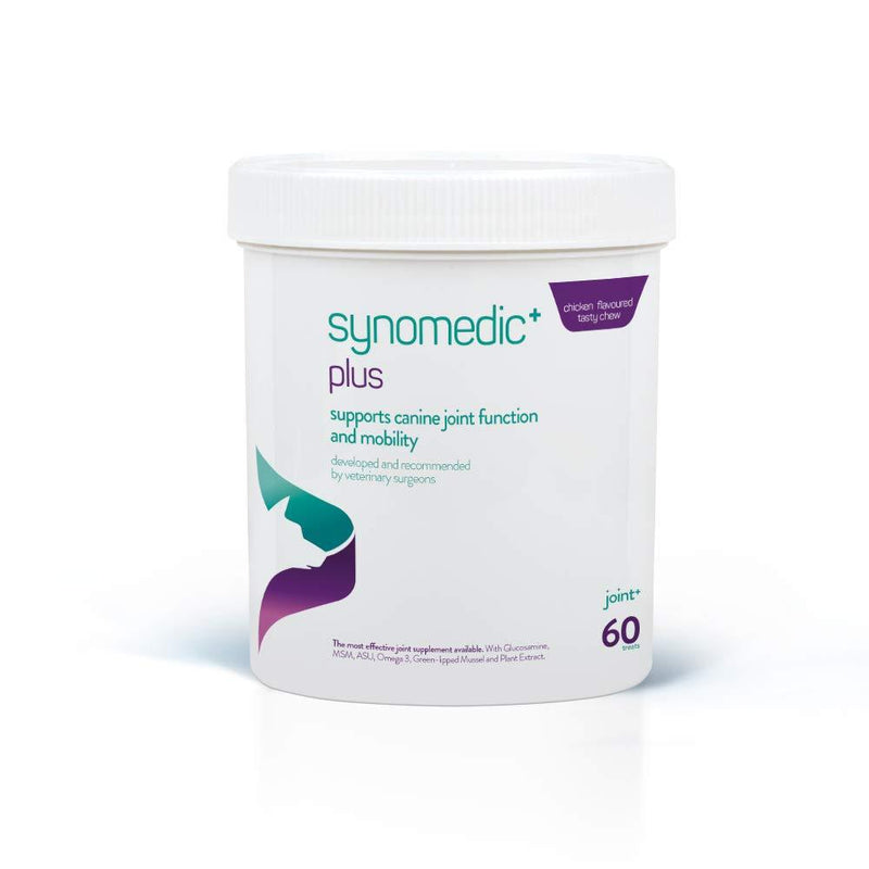 Synomedic+ plus Advanced Veterinary Joint Support Supplement for Dogs-ASU, Glucosamine,Omega 3, Green Lipped Mussel, MSM - PawsPlanet Australia