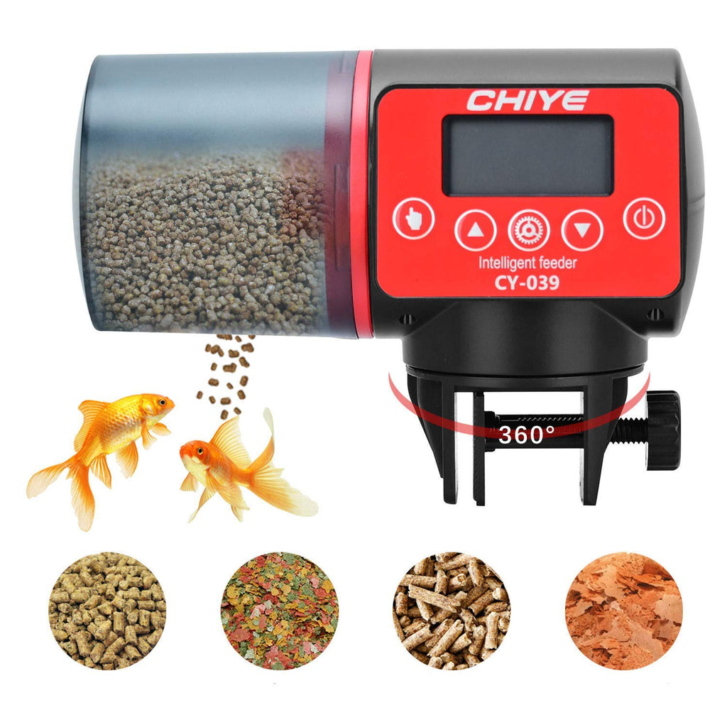 Podazz Automatic Aquarium Fish Feeder, Moisture-Proof Electric Auto Fish Feeder,Aquarium Tank Timer Feeder Vacation &Weekend Fish Food Dispenser (Red) - PawsPlanet Australia