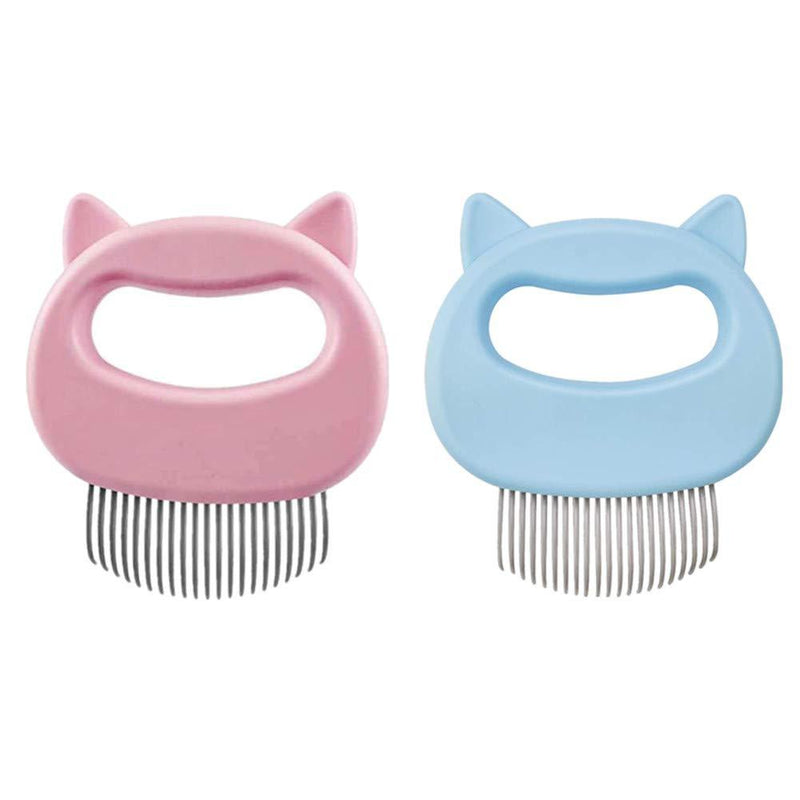 None Branded 2Pcs Pet Shell Comb Massage Relaxing Cat Comb Grooming Hair Removal Cleaning Comb Pet Cat Dog Brush Pet Cat Dog Massage Shell Comb - PawsPlanet Australia