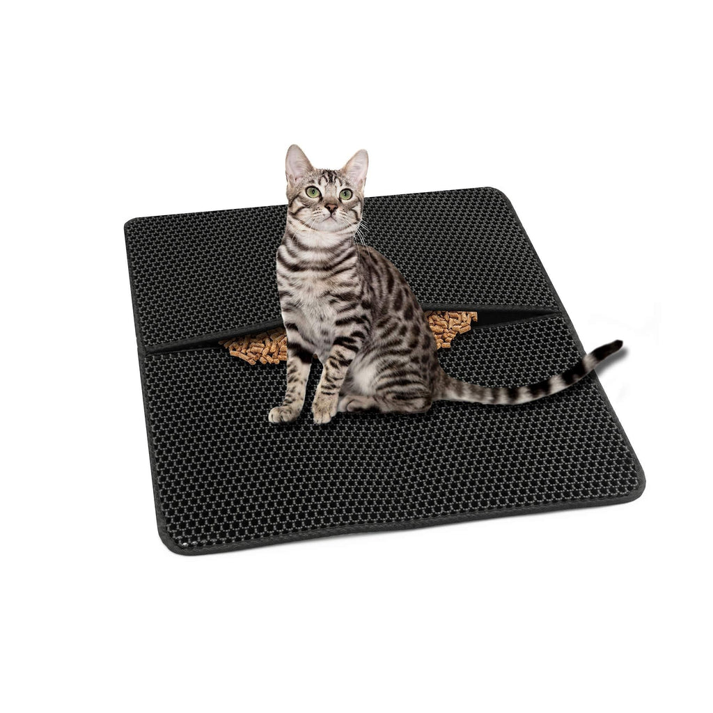 TANNESS at Litter Mat, Cat Litter Box Mat Scatter Control,Waterproof Double Layer Honeycomb Design,Easy Clean Washable EVA Material (22X28 INCH) 22X28" INCH - PawsPlanet Australia