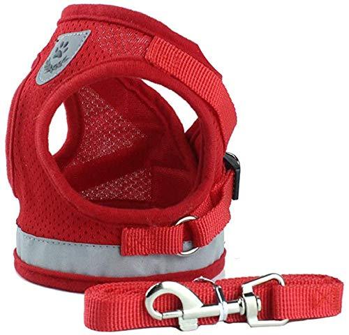 youki Universal Dog Harness and Chest Strap for Dogs and Puppies | Comfy, Breathable Fabric, Reflective, Safe, and Adjustable Strap for Outdoor | Walking Training and for Playing (Large, Red) Large - PawsPlanet Australia