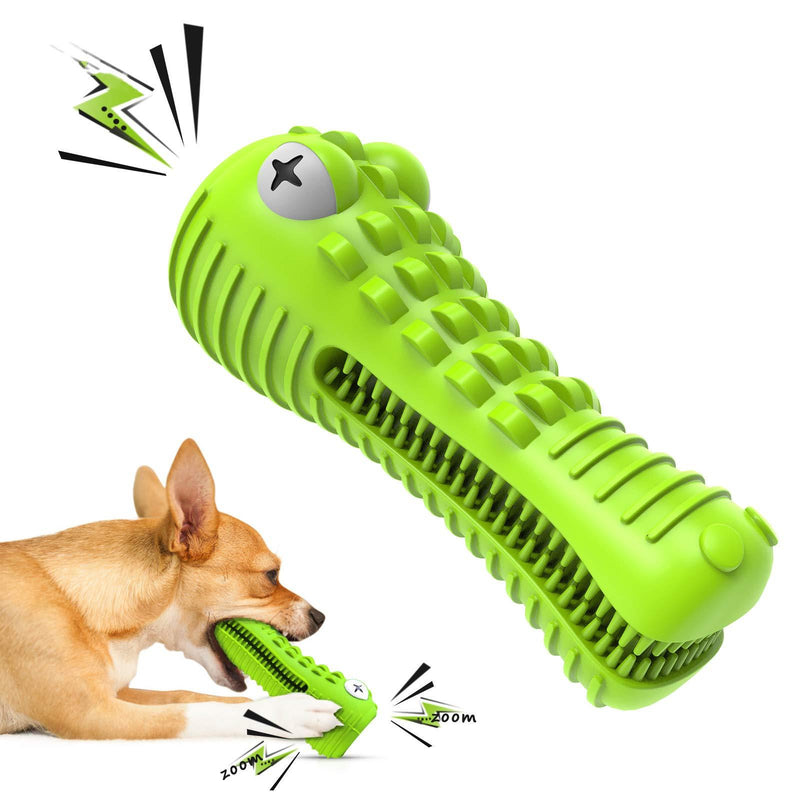 Cutiful Dog Toys, Dog Chew Squeaky Toothbrush Toy Indestructible Durable for Aggressive Chewers Large Medium Breed13-36 KG Dogs M Grass Green - PawsPlanet Australia