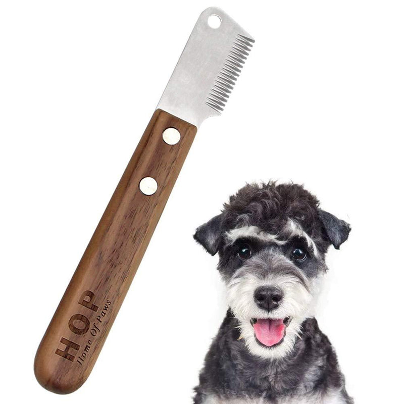 YUIP Dog Professional Stripping Knife, Dog knife stripping, Professional Dog Stripping tool,Pet Grooming Tool Ergonomic Wooden Handle - PawsPlanet Australia
