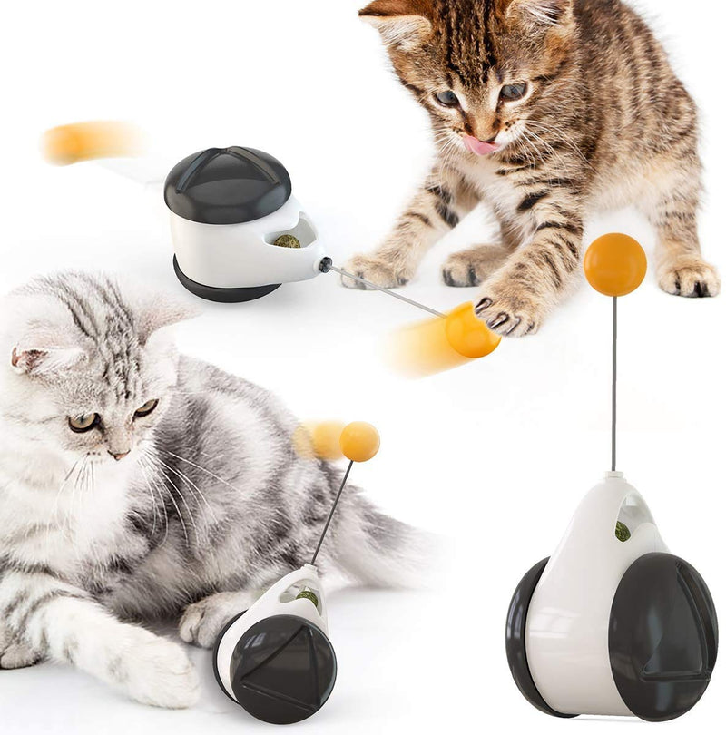 Kennifer Interactive Cat Toy, Cat Balanced Chaser Swing Toys, 360 Degree Self Rotating Ball Pet Toy with Catnip, Stimulate Attractive Hunting Instinct Chaser Trainning Toys for Kitty - PawsPlanet Australia