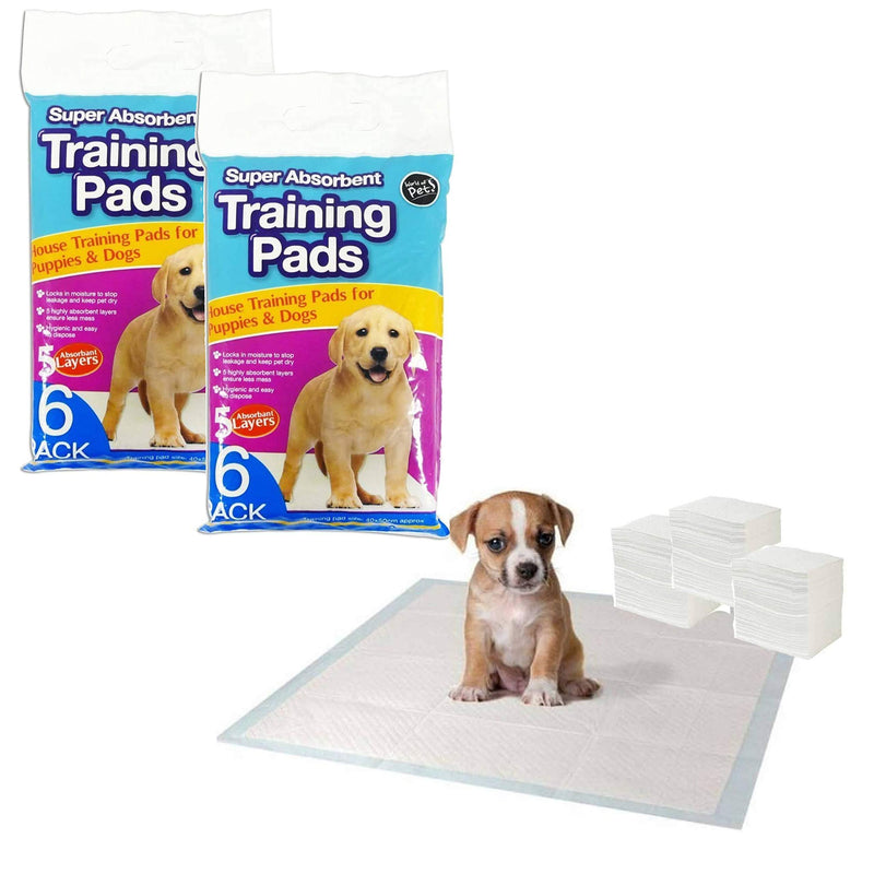 Max Solutions 12 x Heavy Duty Pet Puppy Training Pads Super Absorbent Premium Puppy Dog Training Pads Odour Locking Multi Layered Floor Toilet Mats  40 x 50cm - PawsPlanet Australia