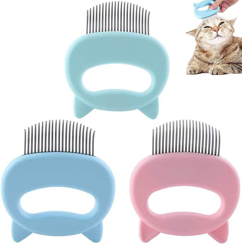 moonmoonlala Pet Shell Comb, 3 Pcs Pet Cat Dog Massage Shell Comb Grooming Hair Removal Shedding Cleaning Brush Perfect for Cats and Small Dogs Hair Care - PawsPlanet Australia