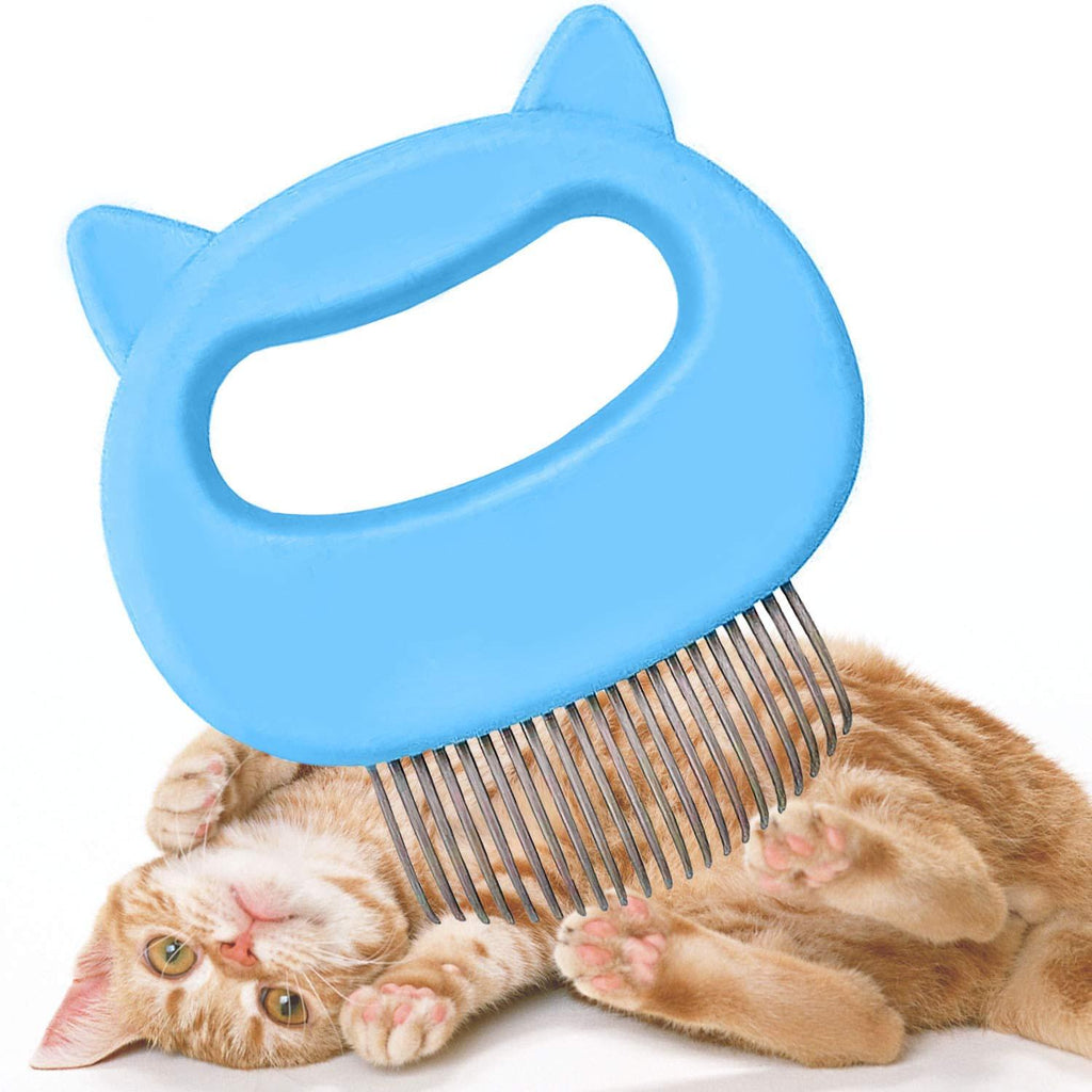 Gxhong cat brush, cat comb, massage brush For Pets Cat Dogs For, Pet Brush, Pets Cleaning Brush Removes Dead Undercoat And Loose Hair (blue) - PawsPlanet Australia