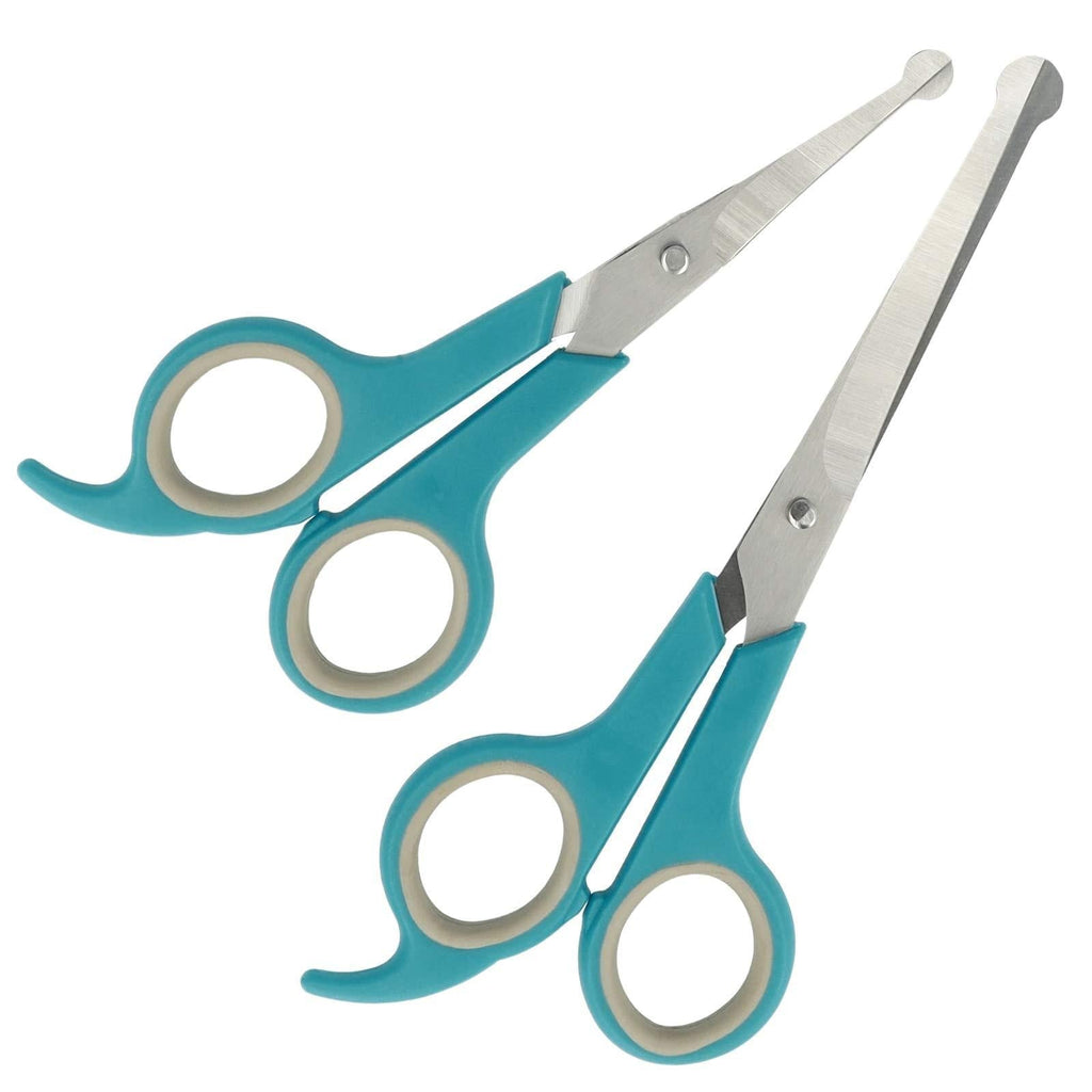 Acme United Europe GmbH Pets Aid Only PAO-10004 Rounded Tip Grooming Scissors Set - Total Length 14.8 cm or 17.5 cm, Blade Length 5.1 cm or 7.7 cm - PawsPlanet Australia