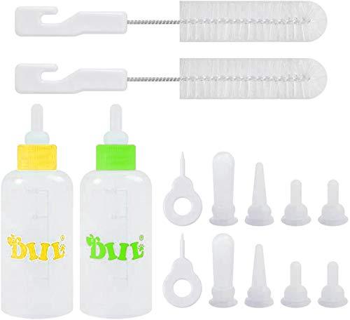 FGF 2Pcs Puppy Feeding Bottle 60ML Pet Feeding Bottle Set for Young Pets Kit Dog Cat Puppy’s Feeding Bottle Pet Bottle Puppy Feeding Bottle Pet Bottle Set Pet Feeding Bottle - PawsPlanet Australia