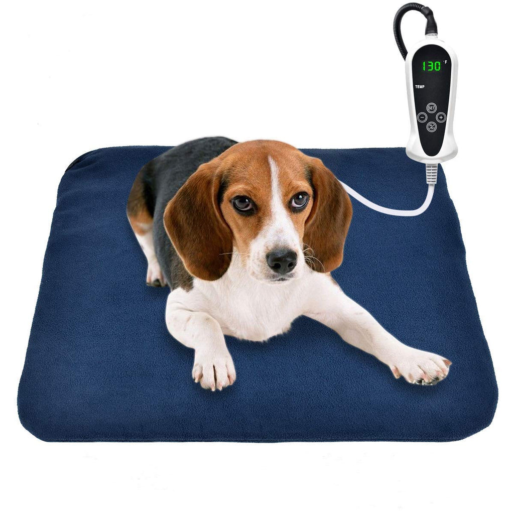 RIOGOO Pet Heating Pad, Electric Heating Pad for Dogs and Cats Indoor Warming Mat with Auto Power Off 18 x 18inch(UK) 18x18inch - PawsPlanet Australia