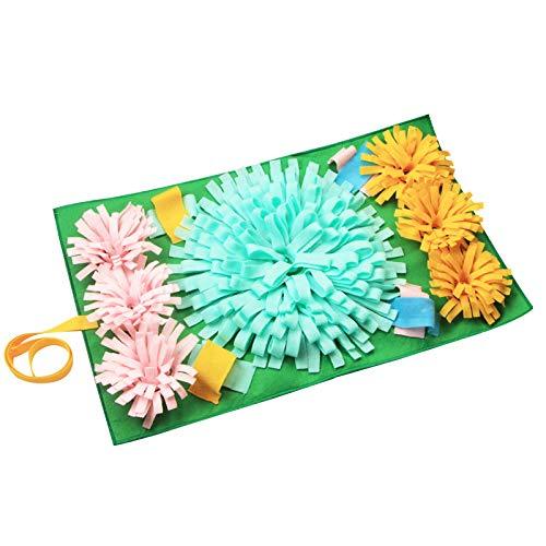 vocheer Dog Snuffle Mat, Pet Feeding Mat Dog Training Pad Sniffing Mat,Encourages Natural Foraging Skills for Stress Release, 45 * 75cm, Green - PawsPlanet Australia