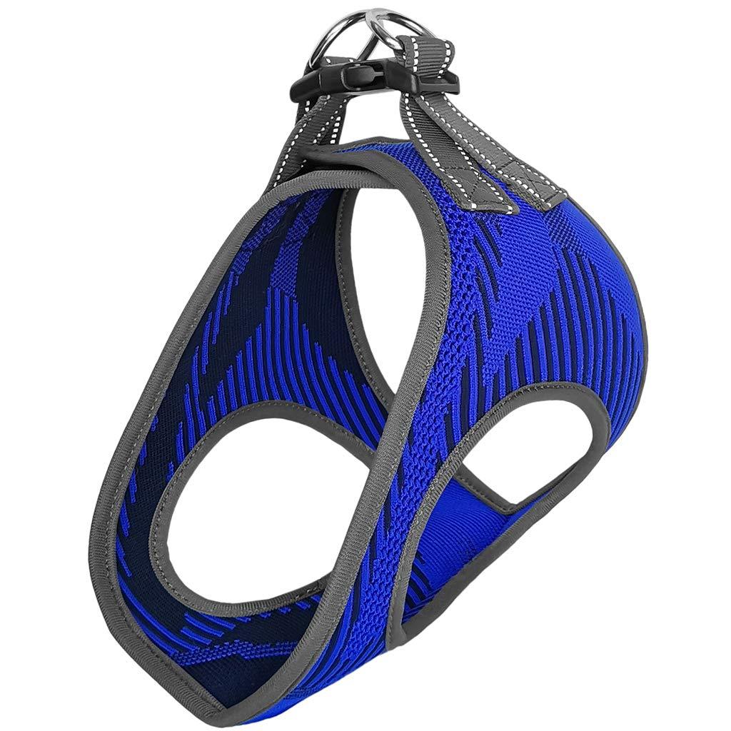 Aquatic Human No Pull Dog Harness, Front Clip Vest Harness Dog, Breathable Chest Padded Mesh Adjustable，Easy Control Outdoor Walking/Training, Medium Large Dog Harness, Blue, M M-Chest Size:38-71cm Blue 2 - PawsPlanet Australia