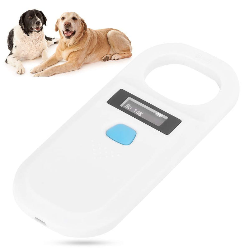 Portable Pet Handheld Microchip Scanner for EMID/FDX-B with LED Display HighBrightness for Dog Cat Pet Tracking(white) white - PawsPlanet Australia