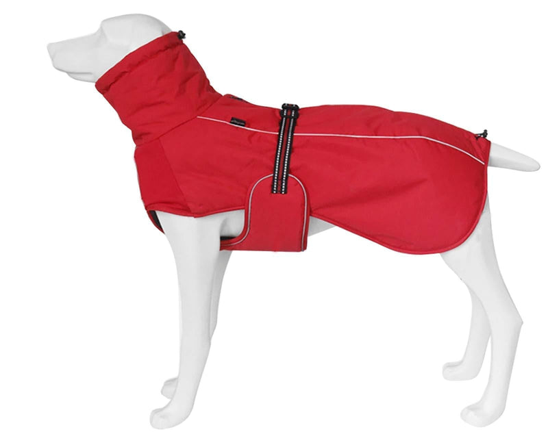 Geyecete Outdoor Chest strap Windproof warm jacket,Dog Winter Coat Outdoor sports suit Windproof clothes for pets,Pet Dog Warm Jacket Winter Clothing-Red-3XL plus 24Inch XXX-Large Plus Red - PawsPlanet Australia