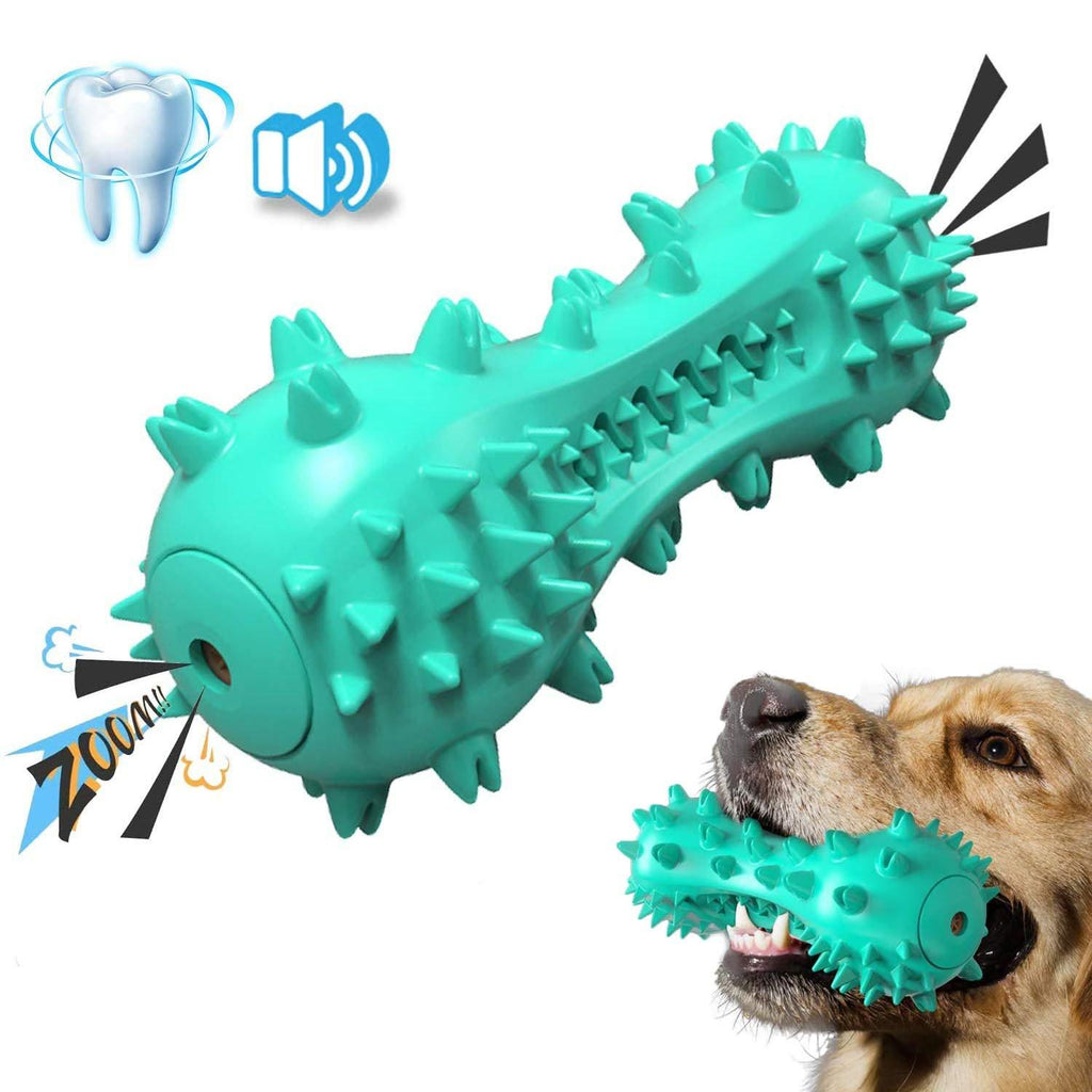 Knowing Natural Rubber Chew Toy, Teeth Cleaning Dental Oral Care Chew Toys, Dog Toothbrush, Squeaky Dog Chew Toys, Durable Teeth Cleaning Dental Toys, for Boredom Chew Toys Teething Dog Gift (Blue) - PawsPlanet Australia