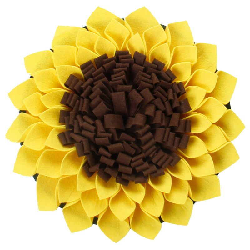 Snuffle Mat, Dog Snuffle Mat Sunflower Slow Feeding Dog Cat Food Mat Nosework Washable Treat Interactive Puzzle Dispenser Toys for Dogs Large Small Pet - PawsPlanet Australia