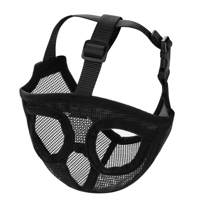 Dog Muzzle for Short Snout Dogs Cat Muzzle with Eyehole Adjustable Breathable Mesh Dog Muzzle Anti-Biting Chewing Barking Training Dog Mouth Cover for Pekingese, Shih-Tzu, Pug Short Snout Dog Muzzle S - PawsPlanet Australia