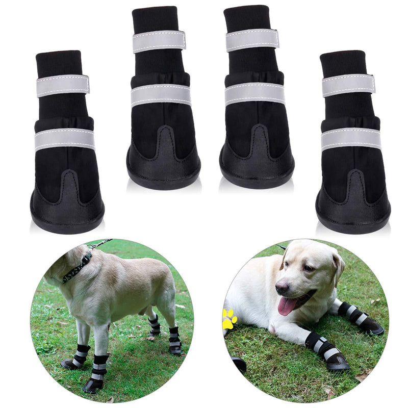 TopDirect Protective Dog Boots, Set of 4 Waterproof Dog Shoes Dog Booties with Reflective Leather and Rugged Anti-Slip Sole, Outdoor Indoor Dog Socks for Medium Large Dogs, XL - PawsPlanet Australia
