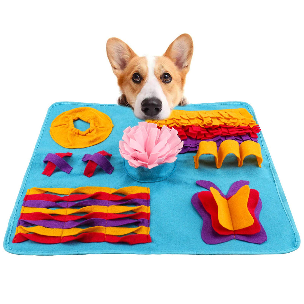 FREESOO Snuffle Mat for Dogs Pet Feeding Mat Puppy Training Pad Puzzle Toys Foraging Mat Blue - PawsPlanet Australia