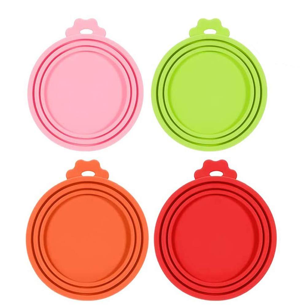 Hpamba Universal Cat Dog Food Can Lids Fits All Dog and Cat Can Lid Pet Food Can Covers Universal Lids BPA Free Silicone Pet Can Silicone Can lids for Pet Dog One Size Can Cap Standard Size Dog 4PCS - PawsPlanet Australia