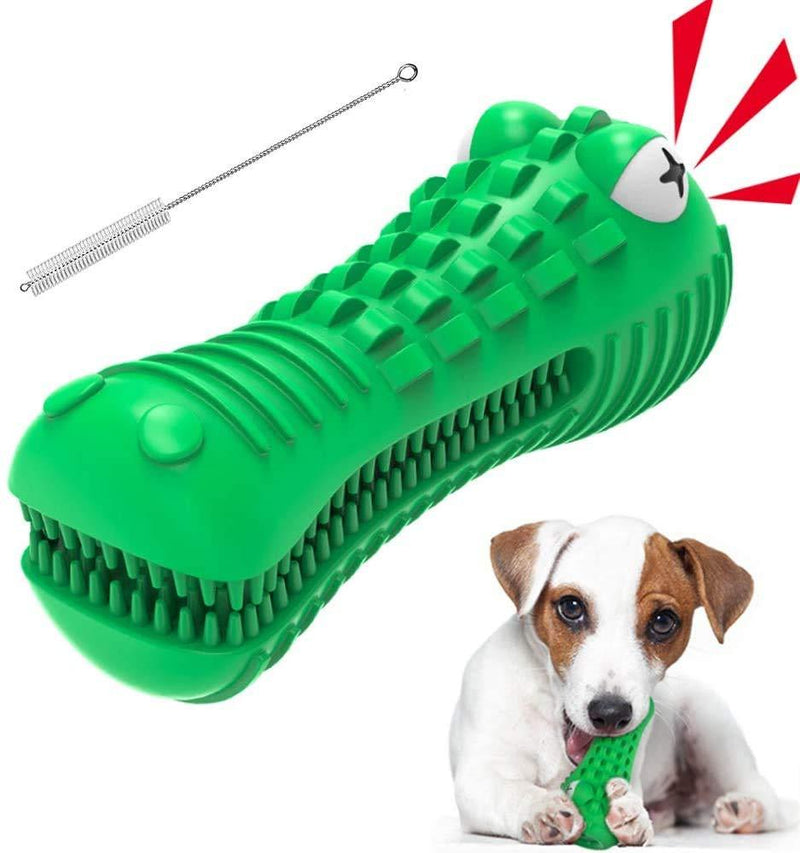 Silverwing Dog Chew Toys Indestructible Tough Squeaky Toothbrush Toy Dog Dental Teeth Cleaning Chew Dog Toys For Aggressive Breed Chewers Large Medium Dogs Clean Brush - PawsPlanet Australia