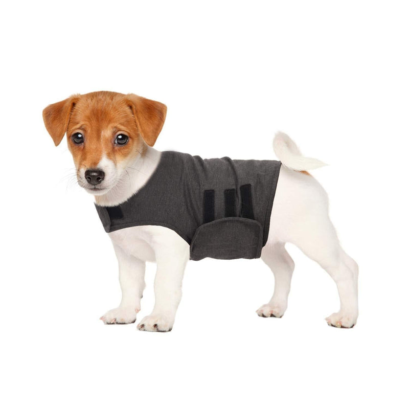 KELIVOL Anxiety Coat for Dog, Anxiety Relief Jacket, Calming Light Weight Warp Vest, Used to Keep Comfort for Dogs afraid of Fireworks/Thunder Storm. (XS,Dark Grey) XS DarkGrey - PawsPlanet Australia