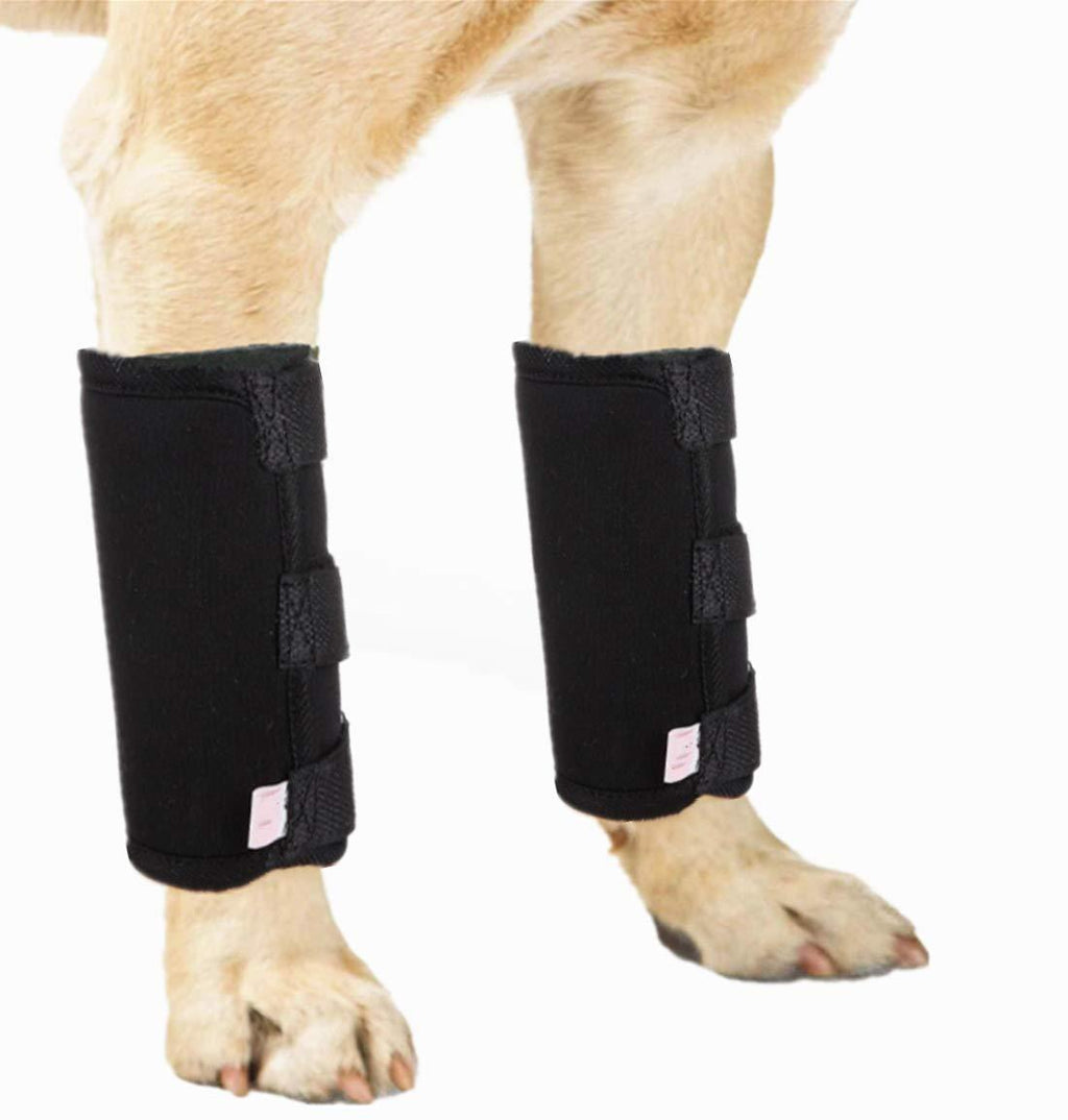 WXFEXIA Dog Front Leg Hock Brace - Canine Compression Wrap Protects Wounds Heal Support Due to Arthritis to Prevents Injuries and Sprains or Walking (1 Pair, L) - PawsPlanet Australia