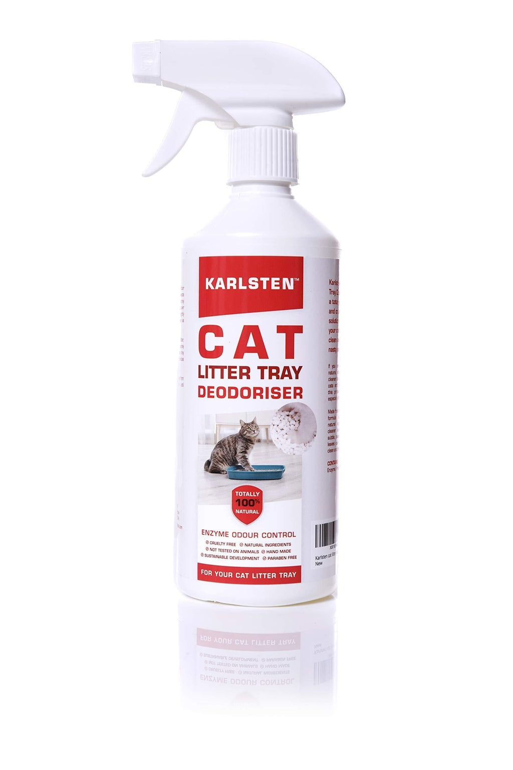 Karlsten Cat Litter Spray Deodorizer - 100% Bio-Based, Destroys bacteria,Fresh Lemon Fragrance Odour Eliminator & Neutralizer - Extends Cat Litter Life & Absorbs Odours - PawsPlanet Australia