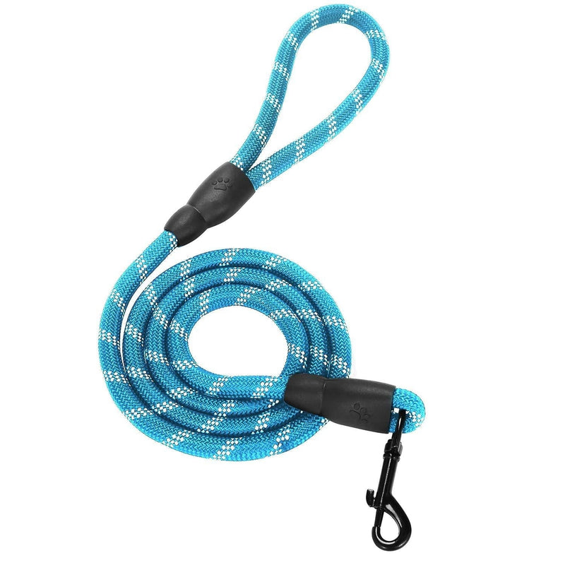 PetBro Dog Leash with Dog Waste Bag Dispenser Tangle-Free and High Reflective Threads Dog Training Leash for Walking and Training, Medium and Large Dogs Non-Loop(Blue) - PawsPlanet Australia