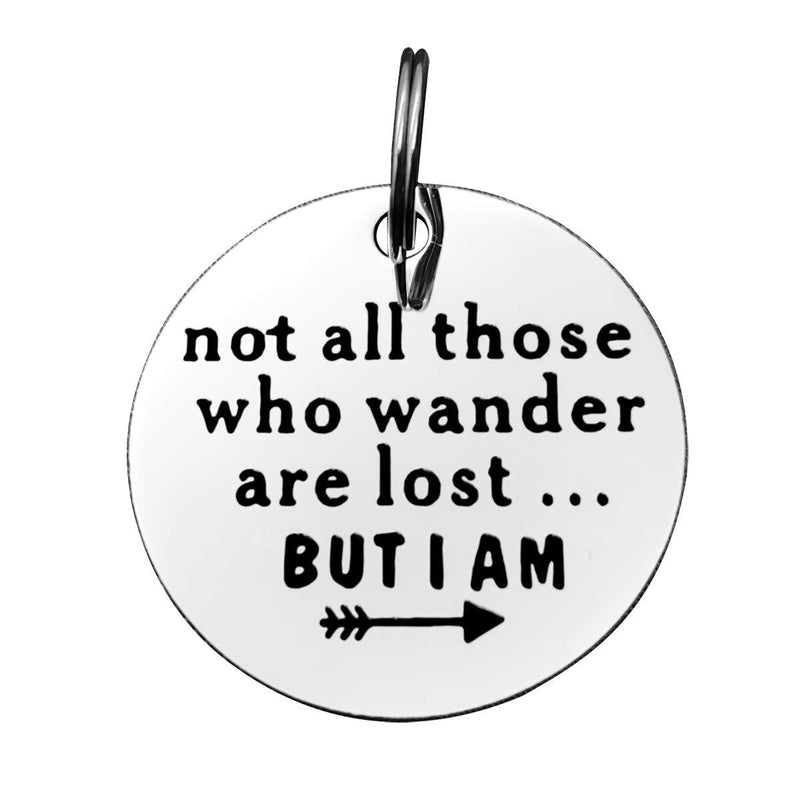 Stainless Steel Pet Tags, Funny Pet Tag, Funny Dog Tag, Puppy Pet ID Tags for Dog Cats Owner or Dog Lover, Not All Those Who Wander are Lost But I Am, Dog Collar Tags - PawsPlanet Australia