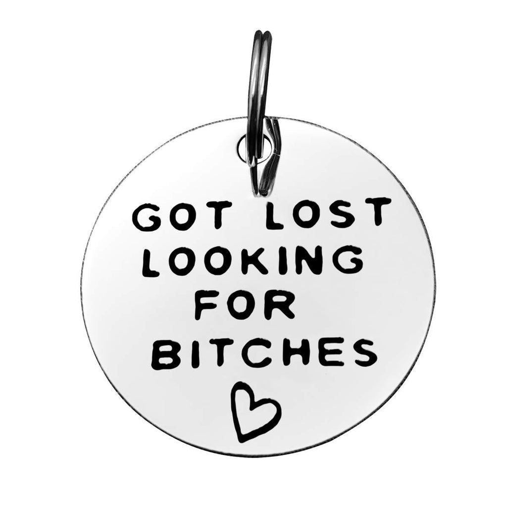 Funny Stainless Steel Pet Tags, Funny Dog Tags, Cat Tags, Dog Collar Tag, Pet Tags Gifts for Dogs & Cats, Got Lost Looking for Btches Pet Tags - PawsPlanet Australia