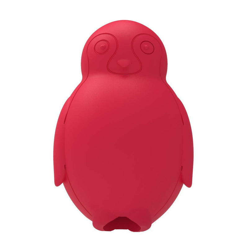 Penguin Durable Dog Chew Toys, Freezable Stuffable Puppy Treat Dispensing Chew Toys, Natural Rubber Interactive Puzzle Game Dog Toys for Small Medium Large Dogs, Fun to Chase and Fetch, Beef Flavor Red - PawsPlanet Australia