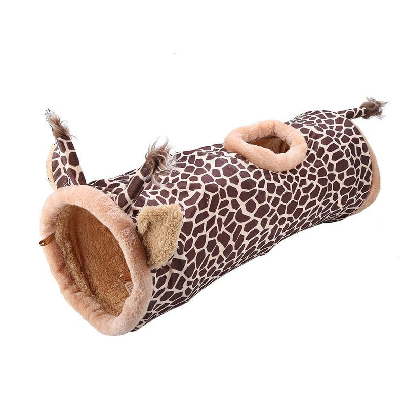 Collapsible Cat Tunnel Toy - Safe Portable Folding Collapsible Fabric Tunnel Toy for Pet Cat Dog Rabbit(giraffe) - PawsPlanet Australia