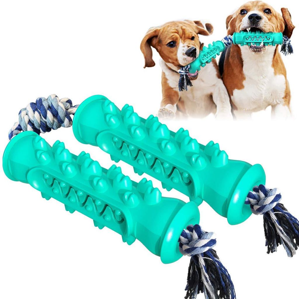 Jhonson Double Serrated Molar Rods, Indestructible Dog Toys, Dog Dental Care Brushing Chew Toys Effective Doggy Teeth Cleaning Massager Nontoxic Natural Rubber Bite Resistant,Suitable for all Dogs. - PawsPlanet Australia