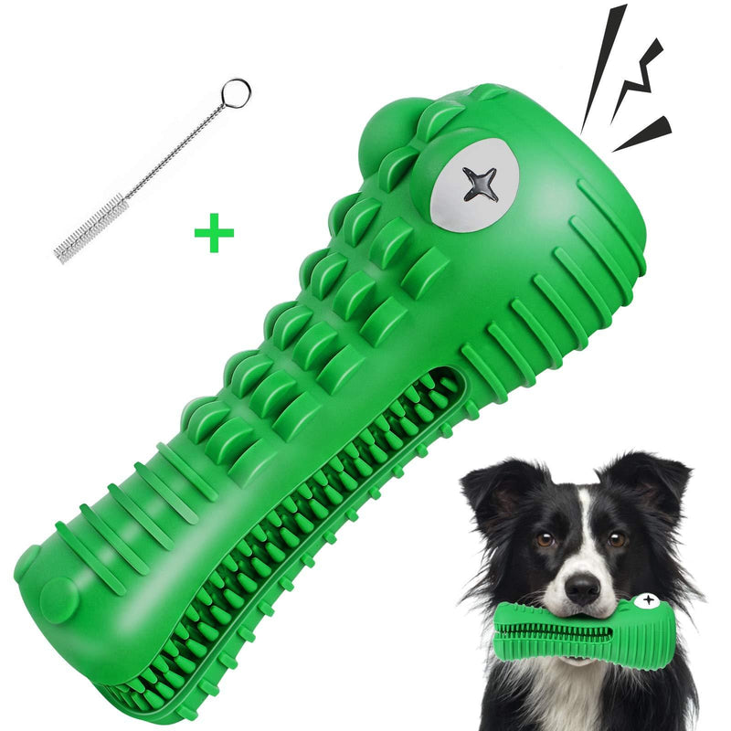 G.C Dog Chew Toys Indestructible, Squeaky Toothbrush Toy, Crocodile Interactive Tough Strong Durable Rubber Teeth Cleaning Toys for Large Medium Small Pets Doggy - PawsPlanet Australia