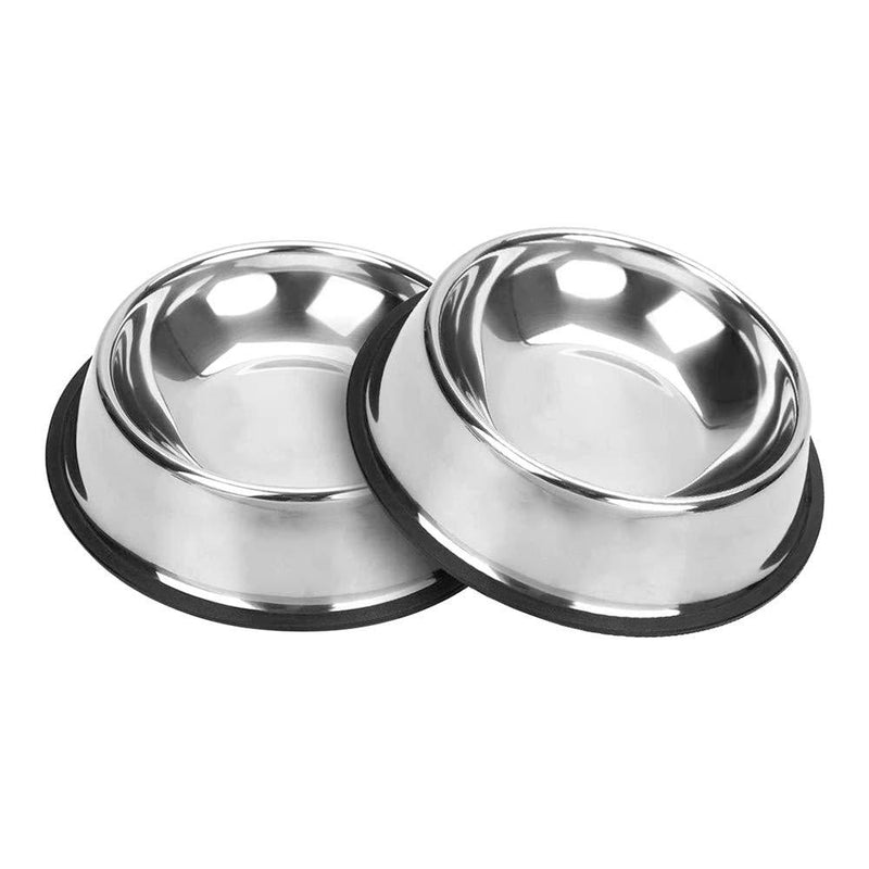 yyuezhi 2 Pcs Food Grade Stainless Steel Non Slip Feeder Pet Bowls Dog Bowl with Rubber Bottom for Small Medium Sized and Large Dogs Pets Feeder Bowl and Water Bowl Perfect Choice Multipurpose Bowls - PawsPlanet Australia