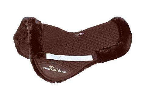 Shires Performance Fully Lined Half Pad - Brown 17-18" - PawsPlanet Australia