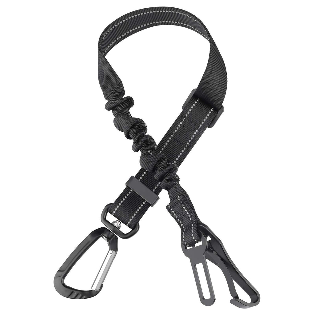 [Australia] - Dog Seat Belt, Upgrade 3-in-1 Adjustable Pet Safety Belt with Heavy Duty Hardware and Swivel Aluminum Carabiner, Buffer Strip to keep Cat & Dog Secure. Vehicle Seat Belt for Small Medium Large Dogs 