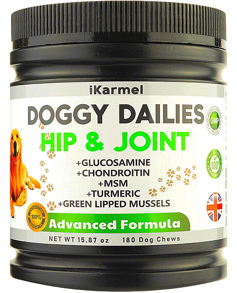 iKARMEL | Dog Joint Supplements | Dog Pain Relief Anti Inflammatory | Hip & Joint Care Chews | Advanced Arthritis Treatment |180 Canine Organic Treats | Pro Senior & Young - PawsPlanet Australia