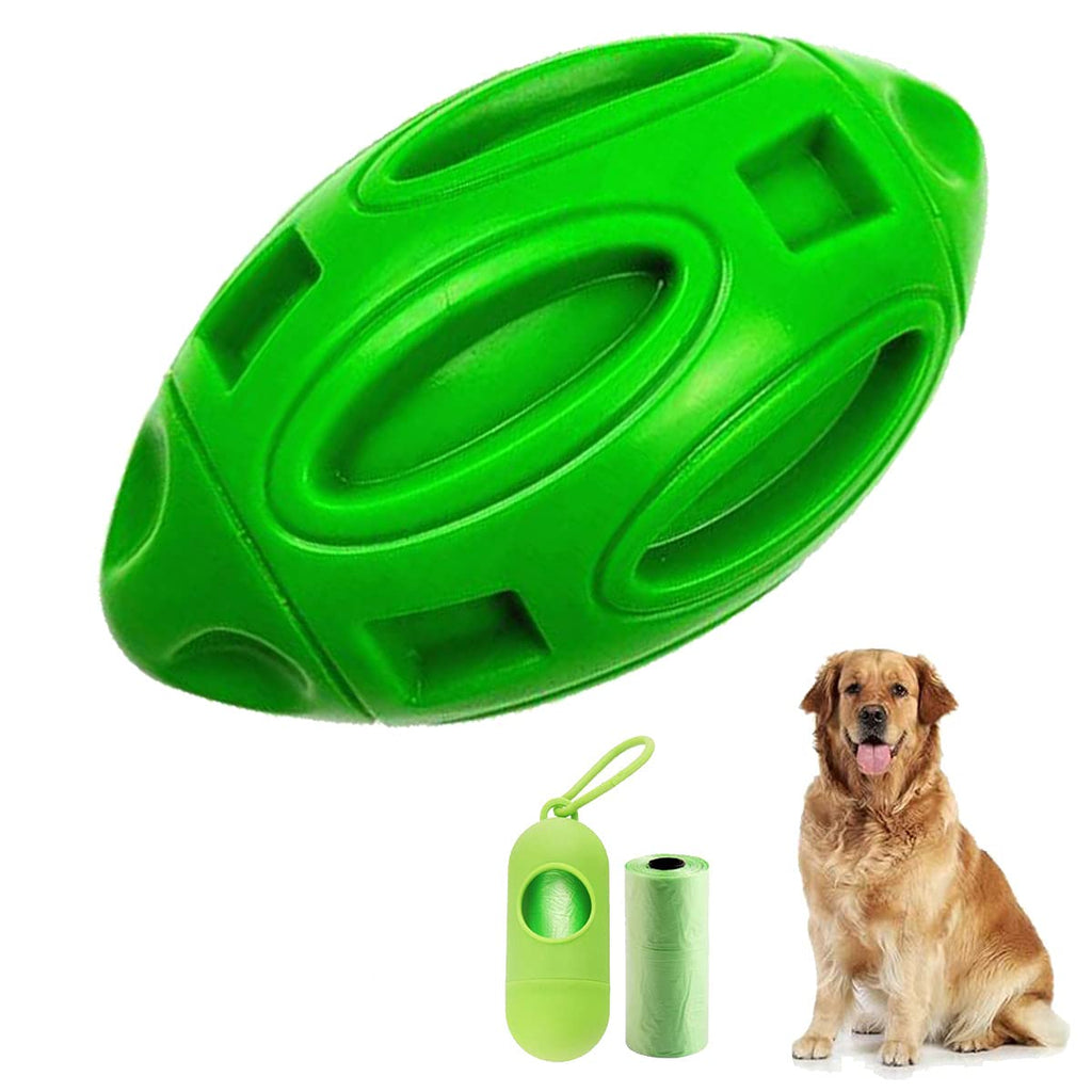 BundleMall Pet Dogs Molar Rugby Rubber Ball,Dog Toothbrush Tooth Cleaning Chew Toy,Dog Squeaky Interactive Bite Resistant Toys, Suitable for Large Medium Dogs (green) green - PawsPlanet Australia