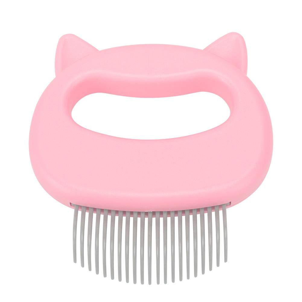 Pet Comb-Three Color Types ABS Elastic Semi-curved Shape for Pet Cats and Dogs Massage Cleaning Brush(Pink) Pink - PawsPlanet Australia