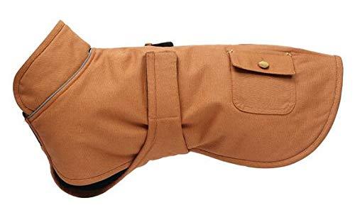 Ctomche Cotton duck dog vest with water-repellent coating,Reversible Outdoor Sport Dog Jacket,Waterproof Windproof Fleece Lined Dog Coat,Dog Jacket Fit for Small to Large Size Dogs Khaki-S Small（Length:33CM-35CM) - PawsPlanet Australia